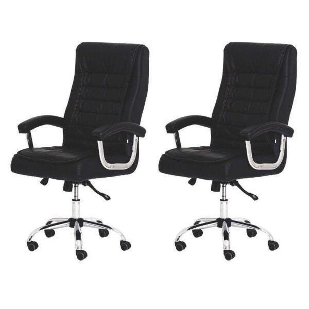Kit 2 Cadeiras De Escritório Presidente Executiva Big Em Molas Ensacadas - 1