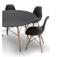 Conjunto Mesa Eiffel 90cm Preta + 4 Cadeiras Dsw Eiffel Design Charles Eames Preta - Prolar - 3