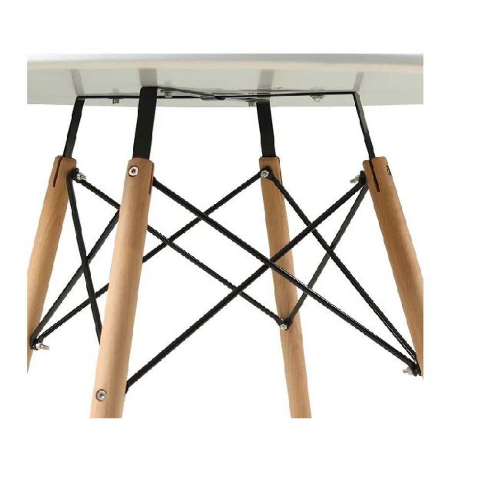 Mesa De Jantar Redonda Eames Eiffel Wood 90cm Preta - 4