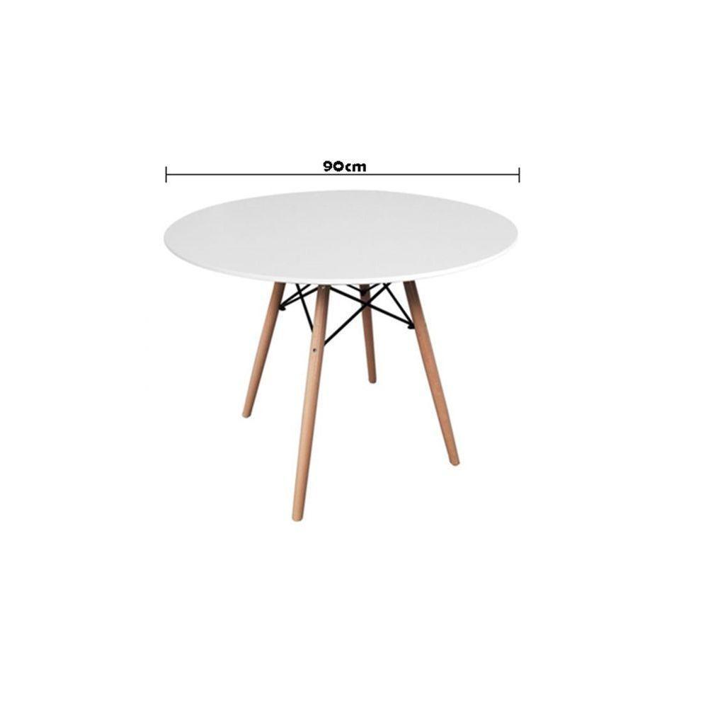 Mesa De Jantar Redonda Eames Eiffel 90cm Branca - 3