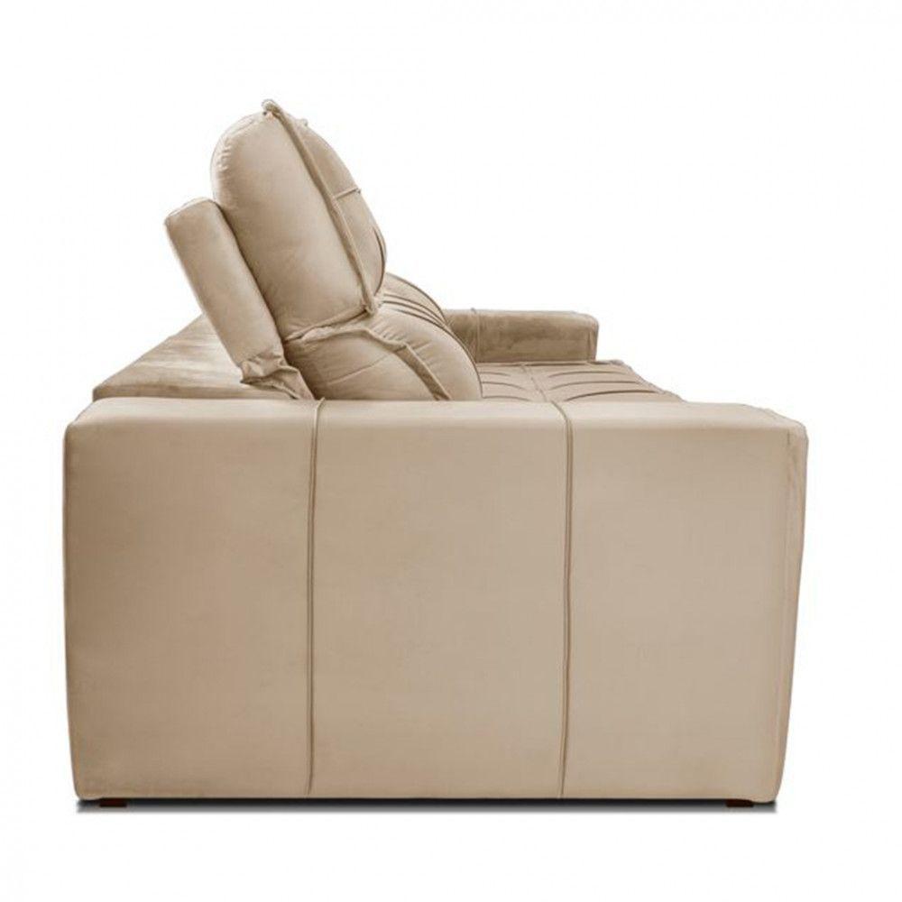 Sofa Gralha Azul America 3 Lugares Bege. - 4