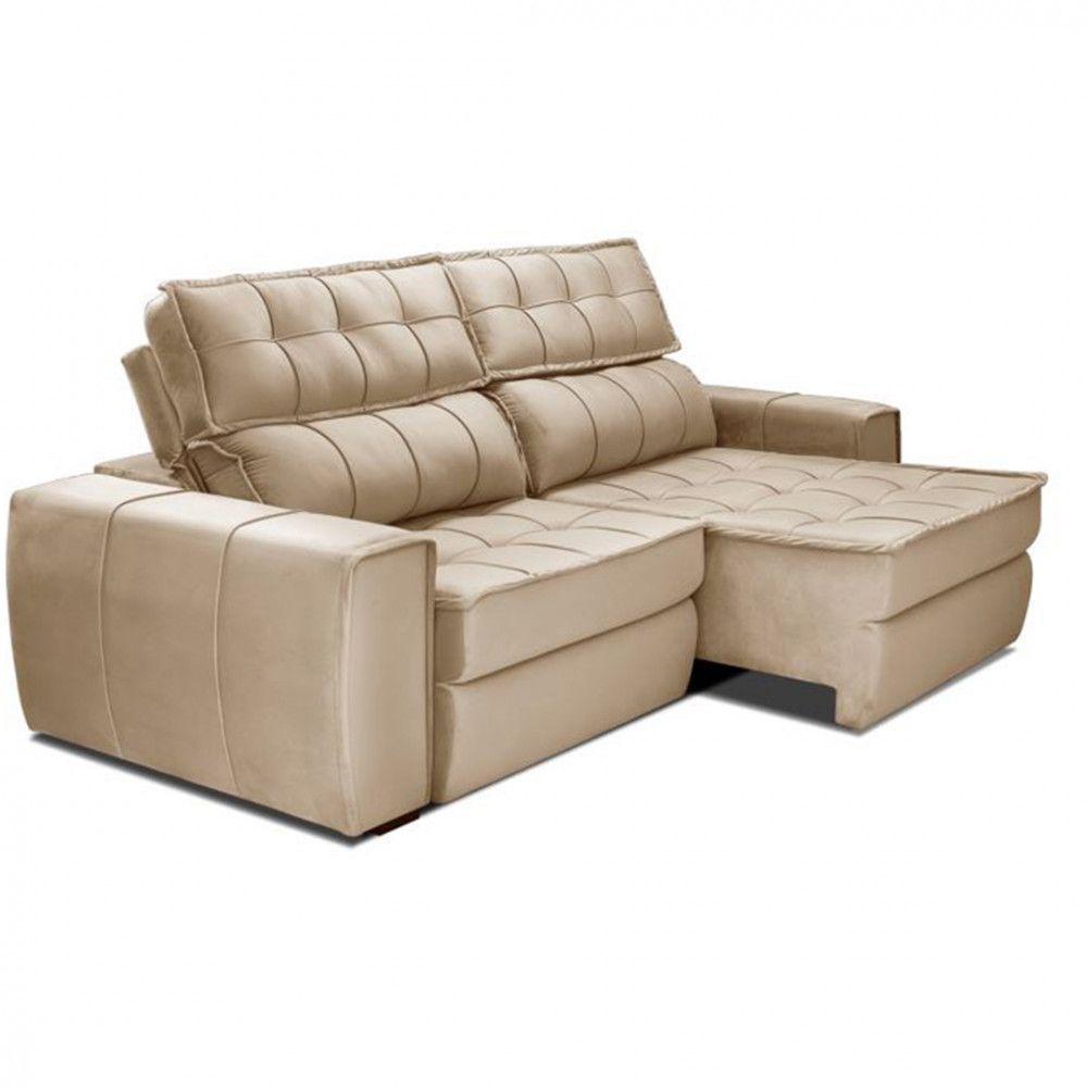 Sofa Gralha Azul America 3 Lugares Bege. - 5