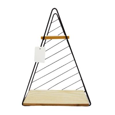 Prateleira Decorativa Bravadecor Triangular De Mdf E Metal Preto