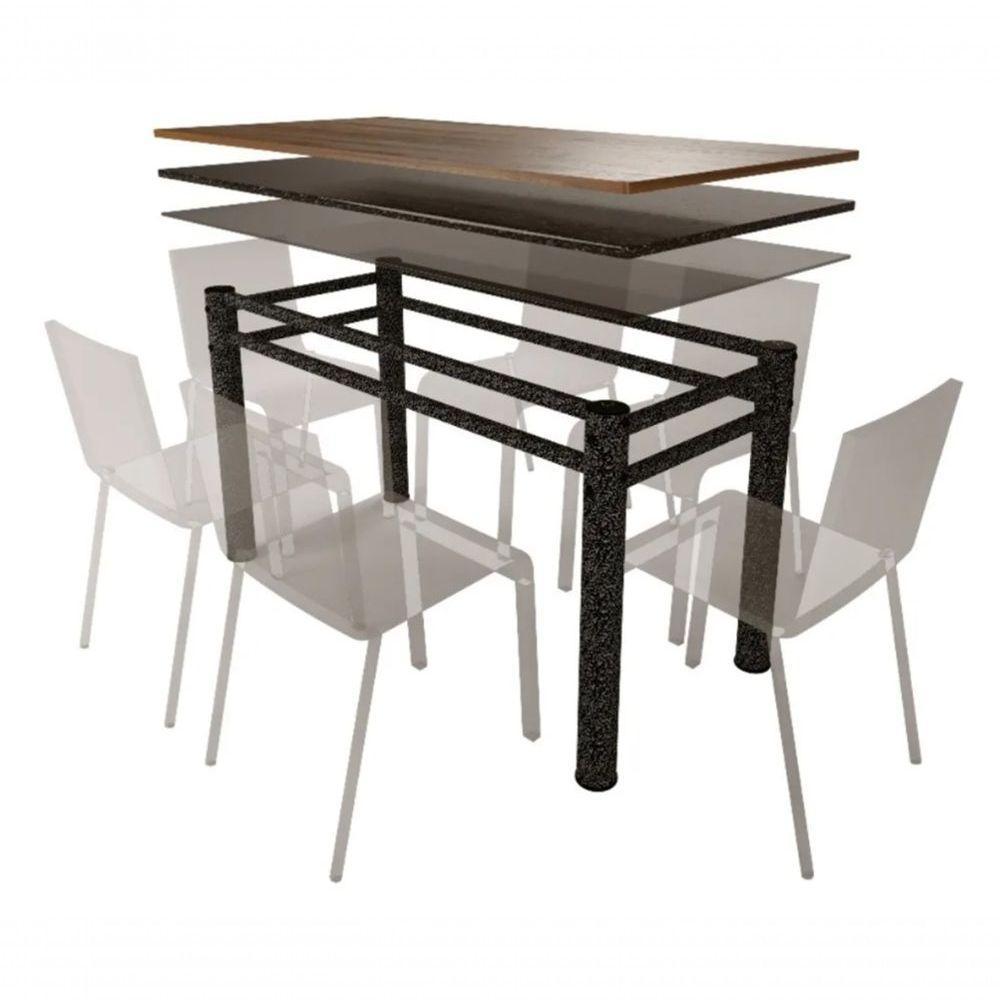 Base Retangular Para Mesa Jantar Texturizado 1.20Mt - 2