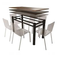 Base Retangular Para Mesa Jantar Texturizado 1.20Mt