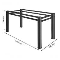 Base Retangular Para Mesa Jantar Preto 1.20Mt - 5