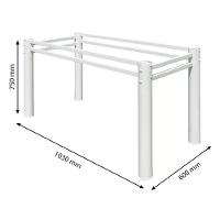 Base Retangular Para Mesa Jantar Branco1.20Mt - 5