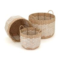 Canggu Cesta Fibra Natural 3Pç - 3