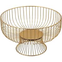 Fruteira 15X26X26Cm Metal Dourado Com Pé - 1