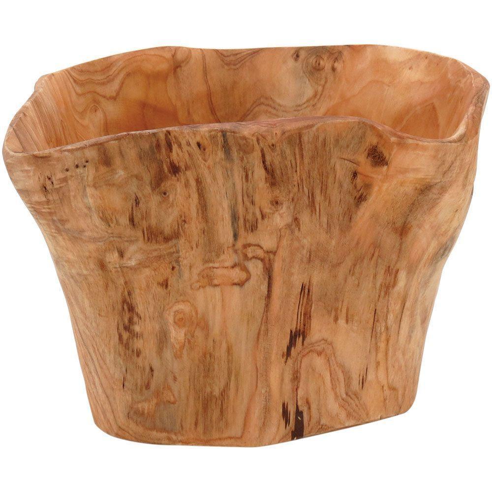 Wood Centro Mesa 20X28X25Cm Madeira Natural - 1