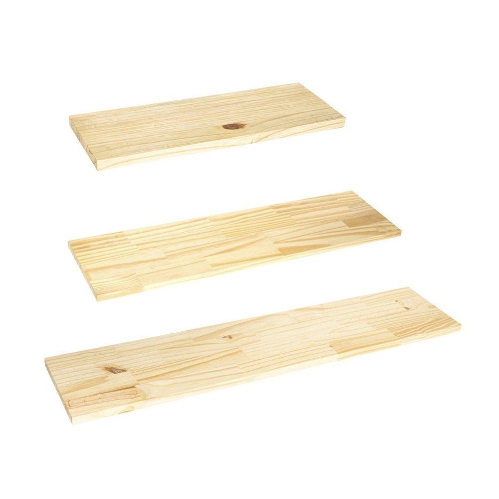 Prateleira Invisível Multiuso De Madeira Pinus Para Parede - Stolf 105cm - 1