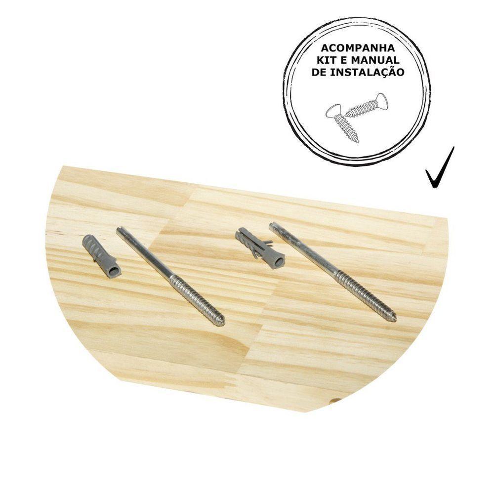 Prateleira Invisível Multiuso De Madeira Pinus Para Parede - Stolf 105cm - 2