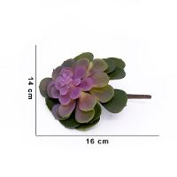 Suculenta Planta Artificial Verde E Rosa 14x16 Cm - D'rossi - 3