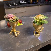 Suculenta Planta Artificial Verde E Rosa 14x16 Cm - D'rossi - 5