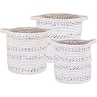 Allegra Cesta Tecido Branco 3Pç - 1