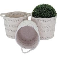 Allegra Cesta Tecido Branco 3Pç - 3