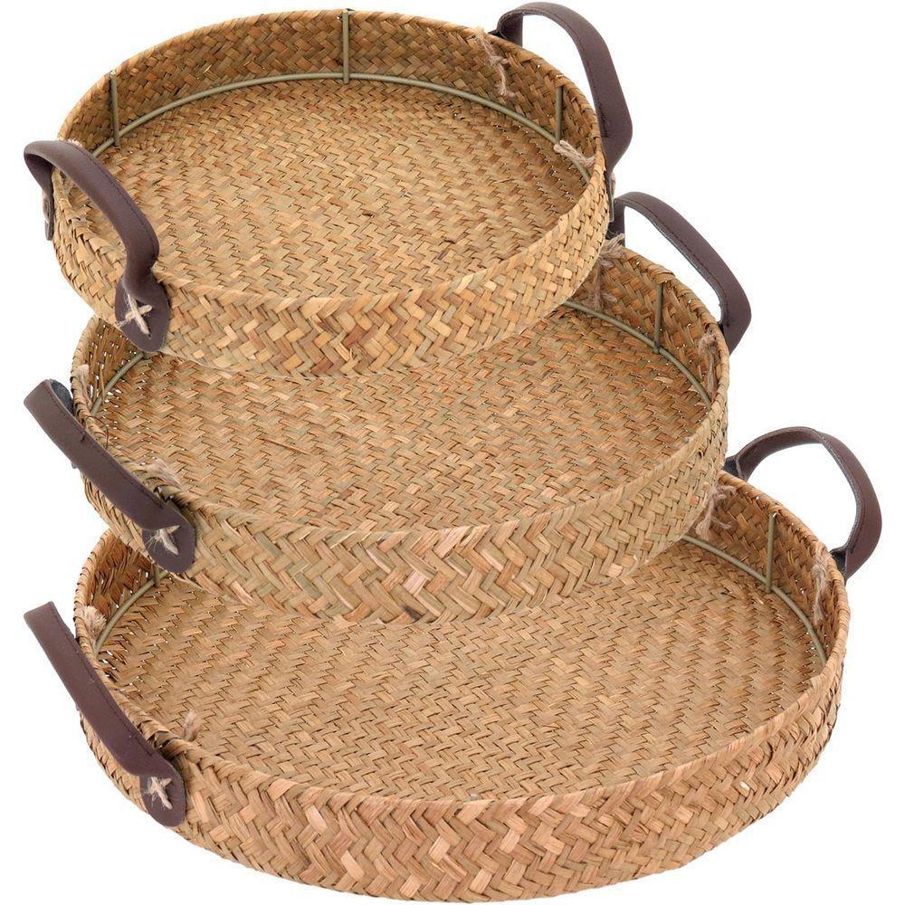 Bandeja Fibra Natural 3Pç - 1