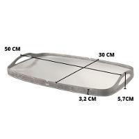 Bandeja Espelhada Vale Em Couro Marrom