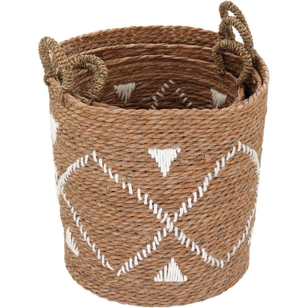 Cesta Fibra Natural 3Pç - 4