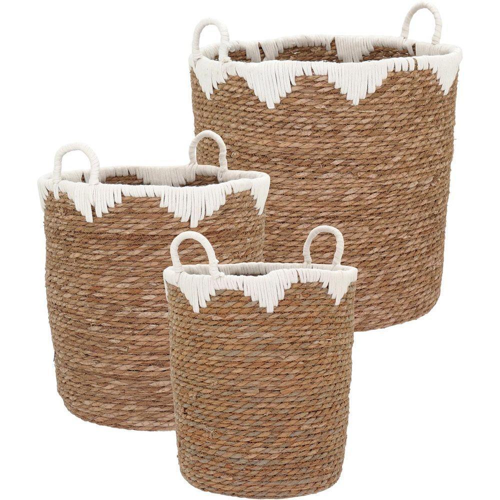 Cesta Fibra Natural 3Pç - 1