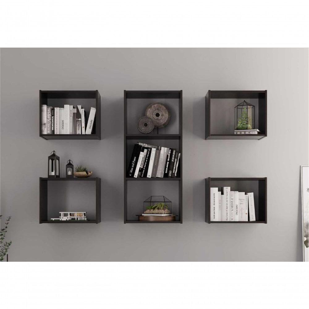 Conjunto De 7 Nichos Orlando Preto Onix - 2