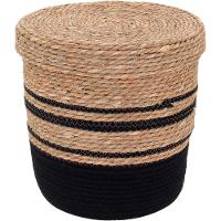 Cesta Fibra Preto 3Pç Com Tampa - 5