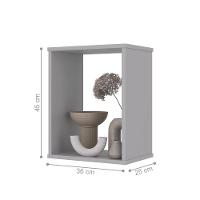 Nicho De 1 Compartimento Hungria Cinza - 2