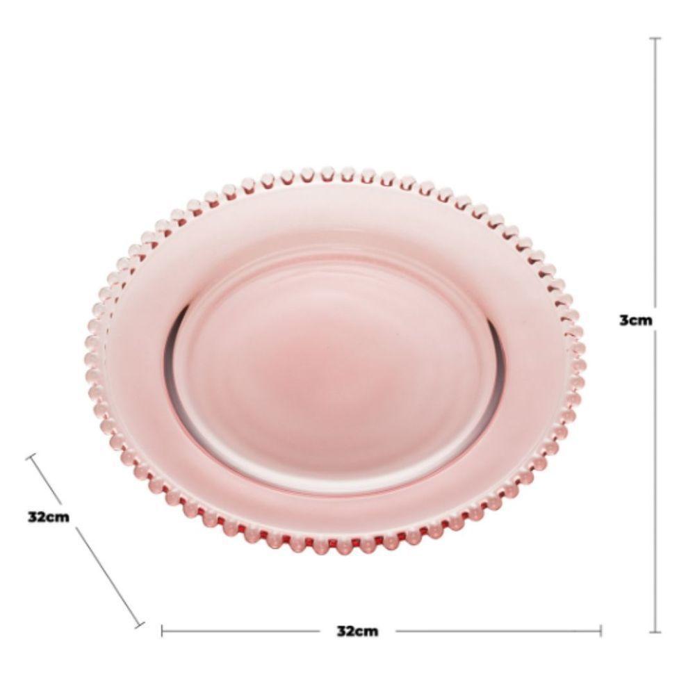 Sousplat Cristal Pearl Roxo Wolff 32 Cm - 4