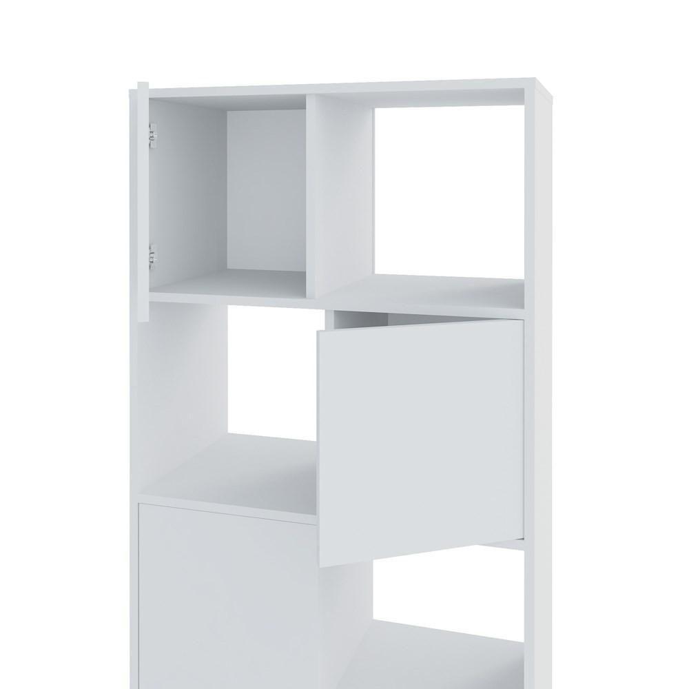 Estante Home 4 Portas 4 Nichos Mobile Wally Branco - Artany - 5