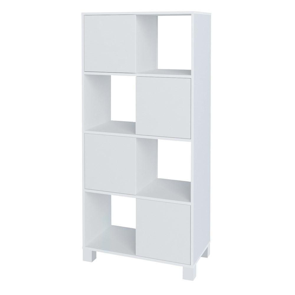Estante Home 4 Portas 4 Nichos Mobile Wally Branco - Artany - 7