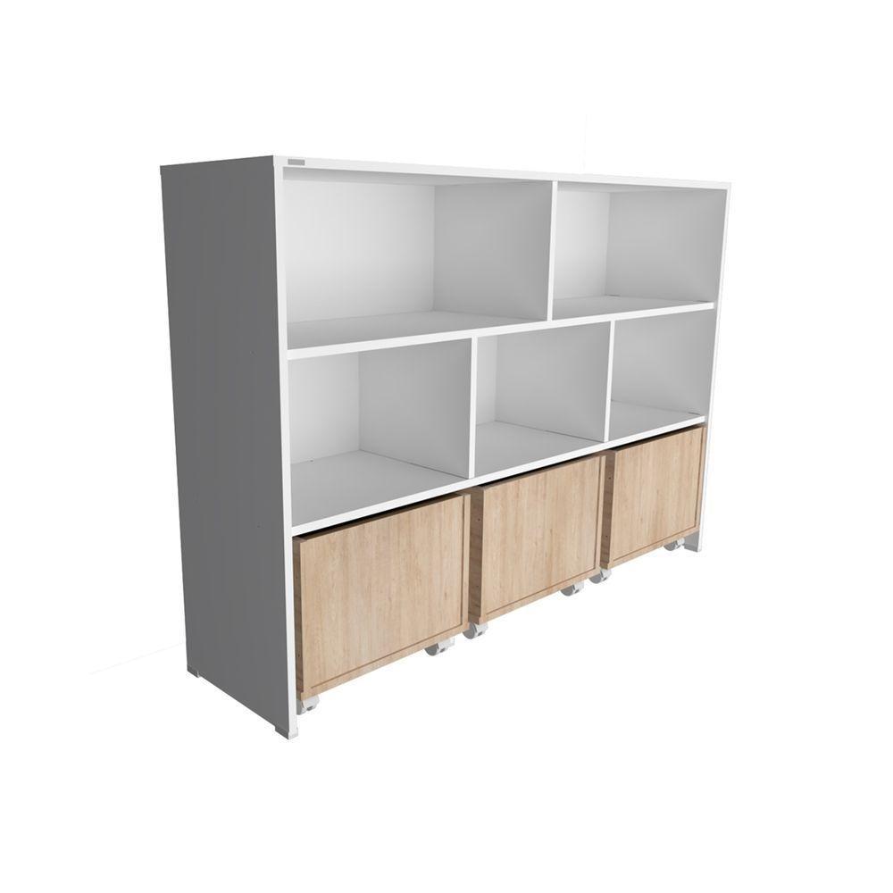 Estante De Nichos Com Baús Organizadores Natan 100% Mdf - 6