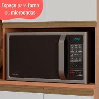 Paneleiro Macadâmia 70cm Com Espaço Para Micro-ondas 4 Portas 914301 Telasul Freijo E Branco - 8
