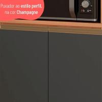 Paneleiro Macadâmia 70cm Com Espaço Para Micro-ondas 4 Portas 914301 Telasul Freijo E Grafite - 2