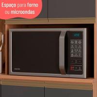 Paneleiro Macadâmia 70cm Com Espaço Para Micro-ondas 4 Portas 914301 Telasul Freijo E Grafite - 5