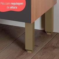 Paneleiro Macadâmia 70cm Com Espaço Para Micro-ondas 4 Portas 914301 Telasul Freijo E Grafite - 7