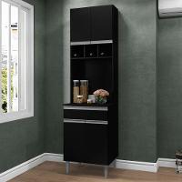 Paneleiro Torre Quente Andréia 04 Portas Preto - 4