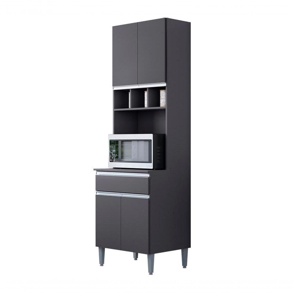 Paneleiro Duplo 4 Portas 61 Cm Andreia Cinza Reajl Cinza - 1