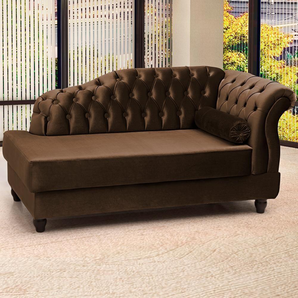 Recamier Diva Chaise Capitone 160 Cm Pes Mdf Gane Sl 942 Veludo Peer Sl 942 - 4