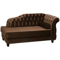 Recamier Diva Chaise Capitone 160 Cm Pes Mdf Gane Sl 942 Veludo Peer Sl 942 - 1