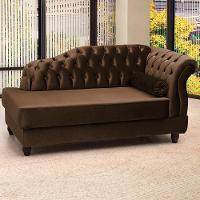 Recamier Diva Chaise Capitone 160 Cm Pes Mdf Gane Sl 942 Veludo Peer Sl 942
