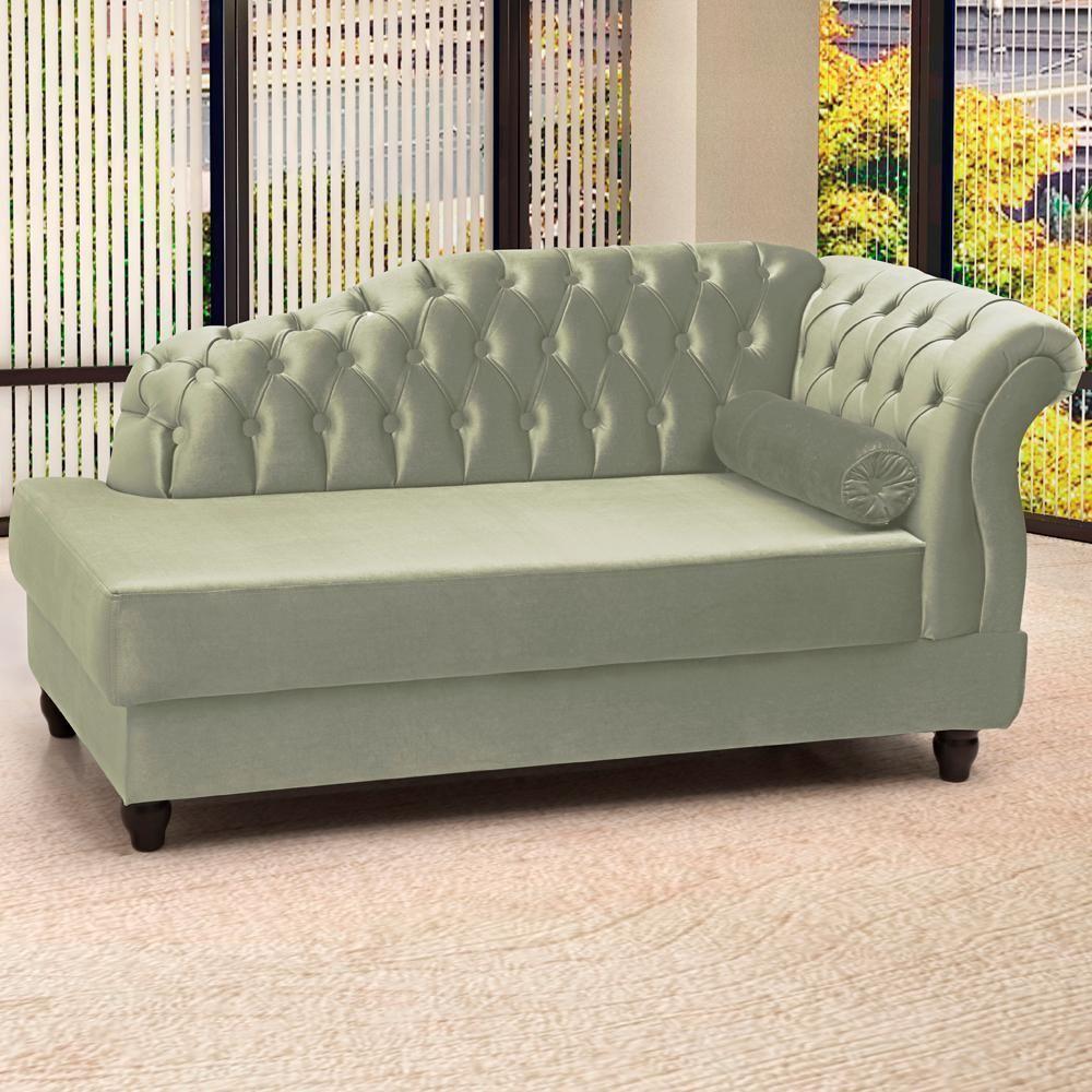 Recamier Diva Chaise Capitone 160 Cm Pes Mdf Gane Sl 940 Veludo Peer Sl 940 - 3