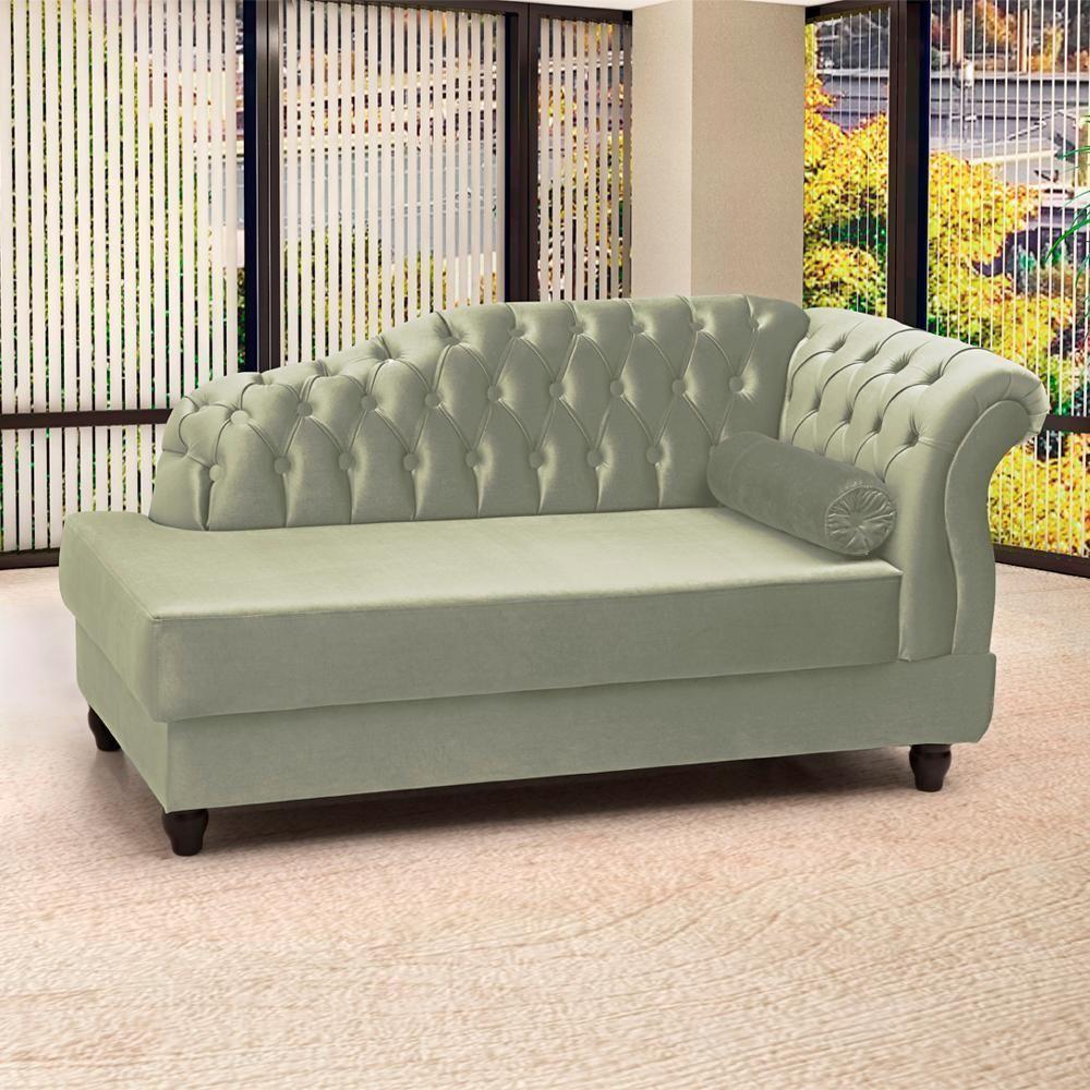 Recamier Diva Chaise Capitone 160 Cm Pes Mdf Gane Sl 940 Veludo Peer Sl 940 - 4