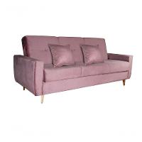 Sofá Cama Casal Reclinável Com Baú Pamela - Turkey Rose - 1