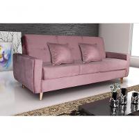 Sofá Cama Casal Reclinável Com Baú Pamela - Turkey Rose - 2