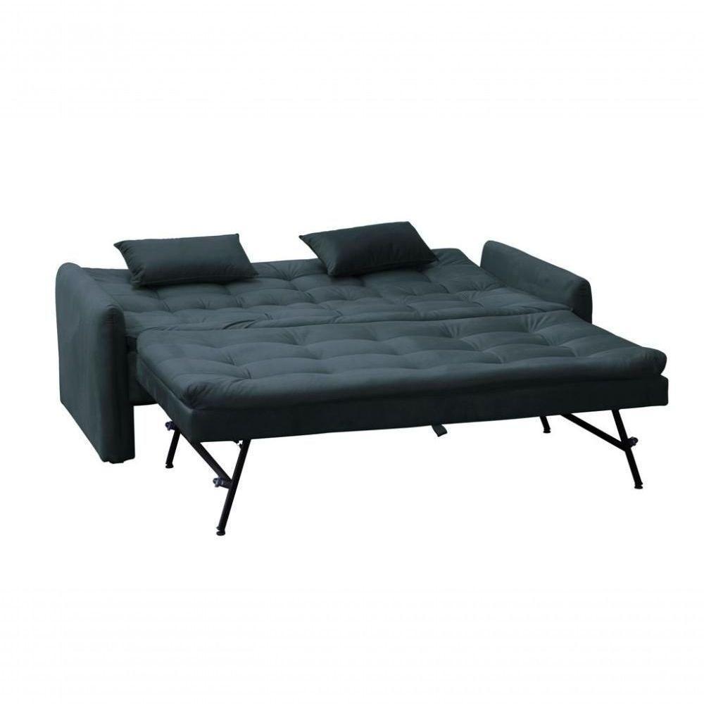 Sofá Cama Reclinável Com Cama Auxiliar Chumbo Light - 4