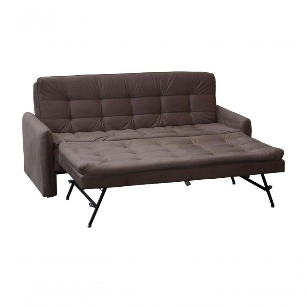 Sofá Cama Reclinável Com Cama Auxiliar New Chumbo Light - 5