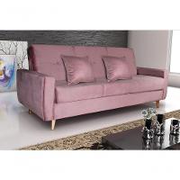 Sofá Cama Casal Reclinável Com Baú Pamela - Turkey Rose - 1