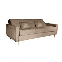 Sofá Cama Casal Reclinável Com Baú Pamela - Marrom Claro