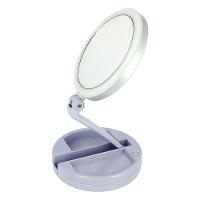 Espelho De Aumento 10X Com Luz De Iluminação Led De Mesa Dobrável E Articulável Redondo - 1