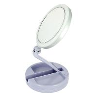 Espelho De Aumento 10X Com Luz De Iluminação Led De Mesa Dobrável E Articulável Redondo - 1